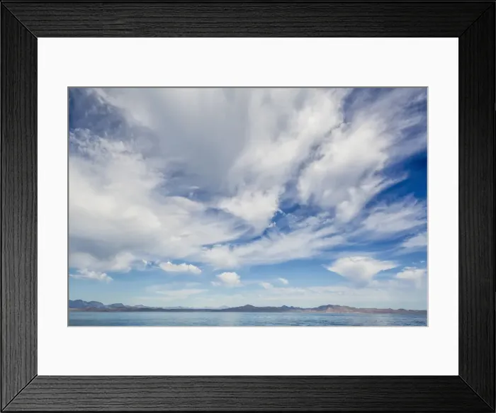 Framed Print : Intense cloud build up over Isla Santa Catalina, Baja California Sur, Mexico, North Framed Print : Intense cloud build up over Isla Santa Catalina, Baja California Sur, Mexico, North