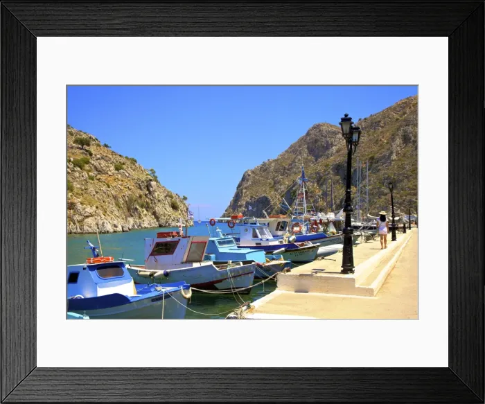 Framed Print : Fiord Port of Rina, Kalymnos, Dodecanese, Greek Islands, Greece, Europe Framed Print : Fiord Port of Rina, Kalymnos, Dodecanese, Greek Islands, Greece, Europe