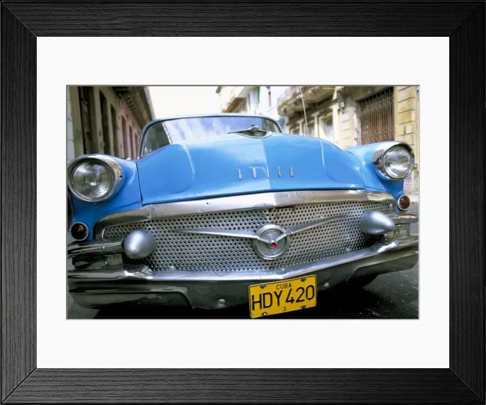 Framed Print : Buick, old American car, Havana, Cuba, West Indies, Central America