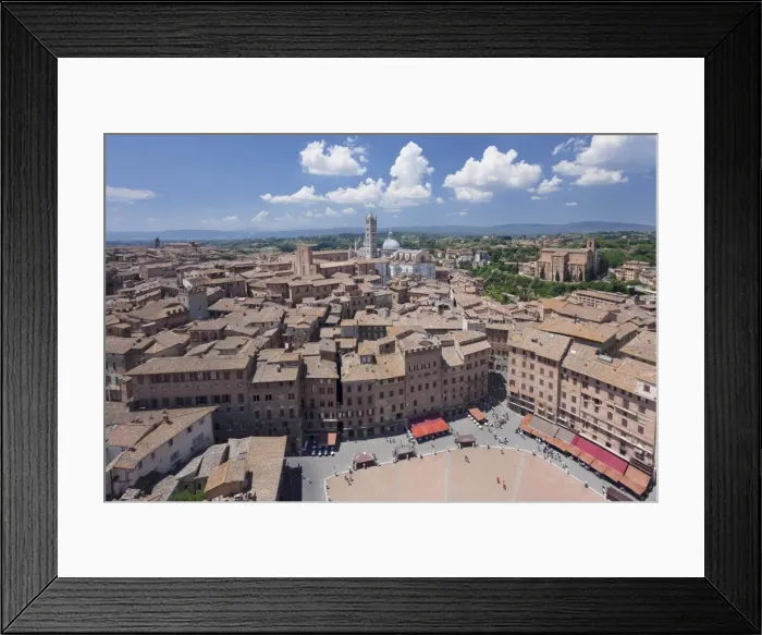 Framed Print : Old town with Santa Maria Assunta Cathedral and Piazza del Campo, Siena, UNESCO World Heritage Site Framed Print : Old town with Santa Maria Assunta Cathedral and Piazza del Campo, Siena, UNESCO World Heritage Site