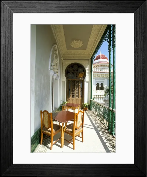 Framed Print : View along balcony at the Palacio de Valle, Cienfuegos, Cuba, West Indies Framed Print : View along balcony at the Palacio de Valle, Cienfuegos, Cuba, West Indies