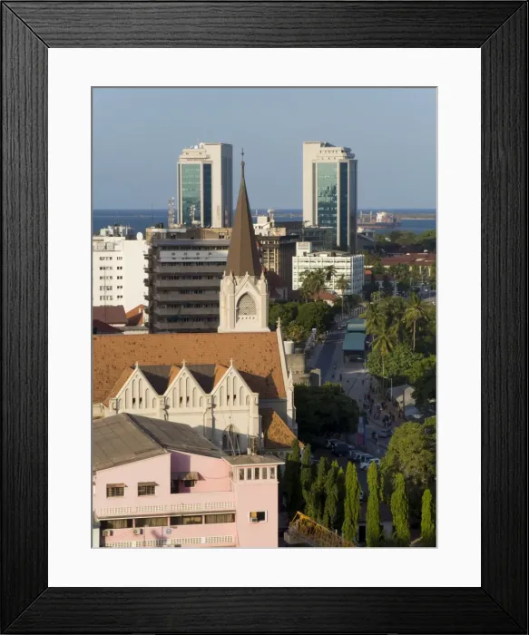 Framed Print : St. Josephs Cathedral and modern buildings, Dar es Salaam, Tanzania, East Africa, Africa Framed Print : St. Josephs Cathedral and modern buildings, Dar es Salaam, Tanzania, East Africa, Africa