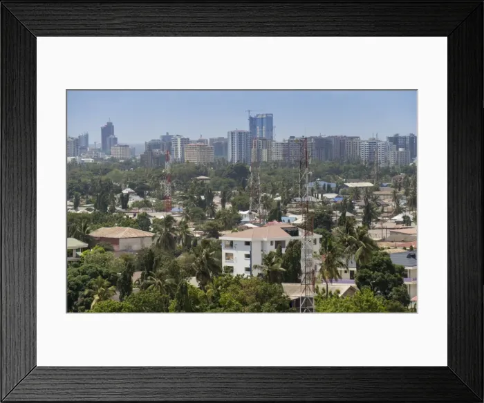 Framed Print : City skyline from suburbs, Dar es Salaam, Tanzania, East Africa, Africa Framed Print : City skyline from suburbs, Dar es Salaam, Tanzania, East Africa, Africa