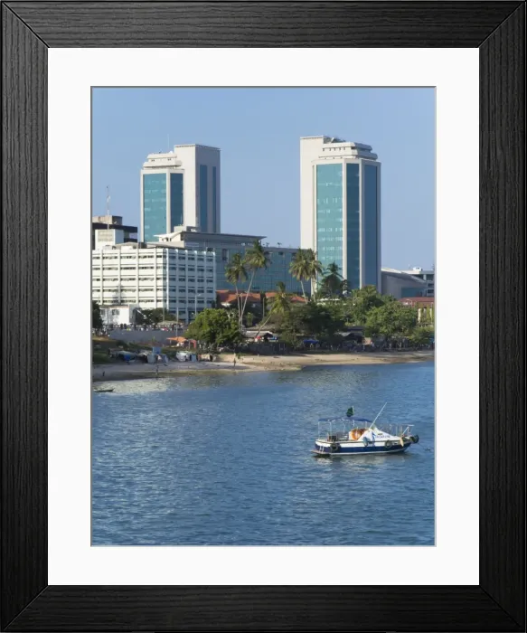 Framed Print : Harbour waterfront, Dar es Salaam, Tanzania, East Africa, Africa