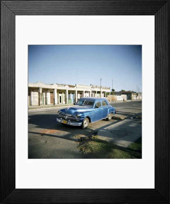 Framed Print : Old blue American car, Cienfuegos, Cuba, West Indies, Central America Framed Print : Old blue American car, Cienfuegos, Cuba, West Indies, Central America