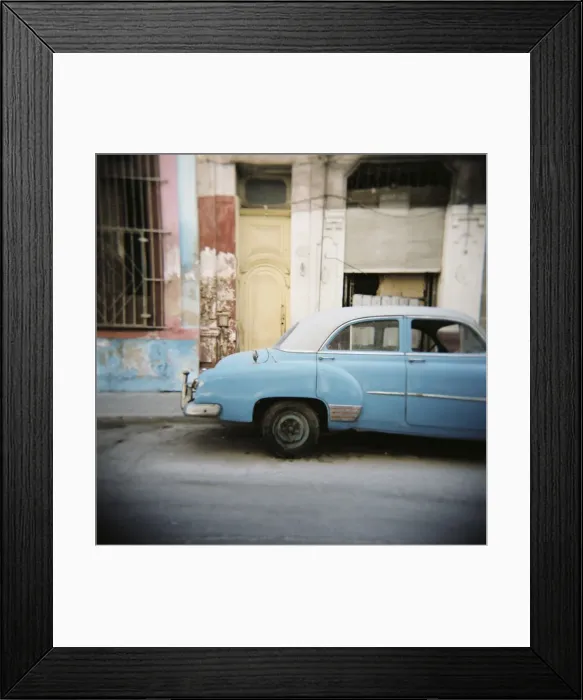 Framed Print : Old blue car, Cienfuegos, Cuba, West Indies, Central America Framed Print : Old blue car, Cienfuegos, Cuba, West Indies, Central America