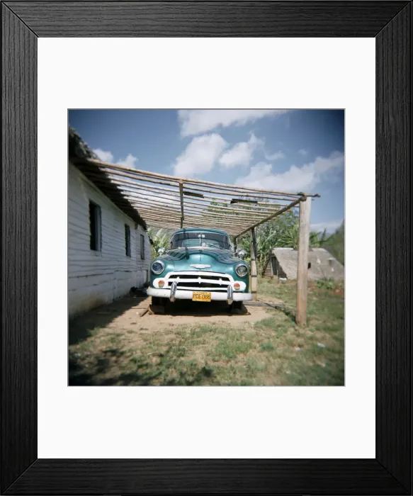 Framed Print : Old green American car on farm near Vinales, Cuba, West Indies, Central America Framed Print : Old green American car on farm near Vinales, Cuba, West Indies, Central America