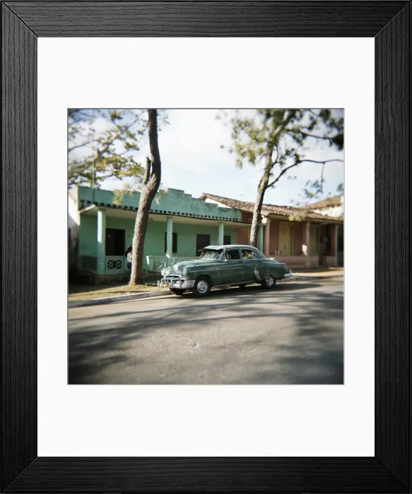 Framed Print : Old green American car, Vinales, Cuba, West Indies, Central America Framed Print : Old green American car, Vinales, Cuba, West Indies, Central America