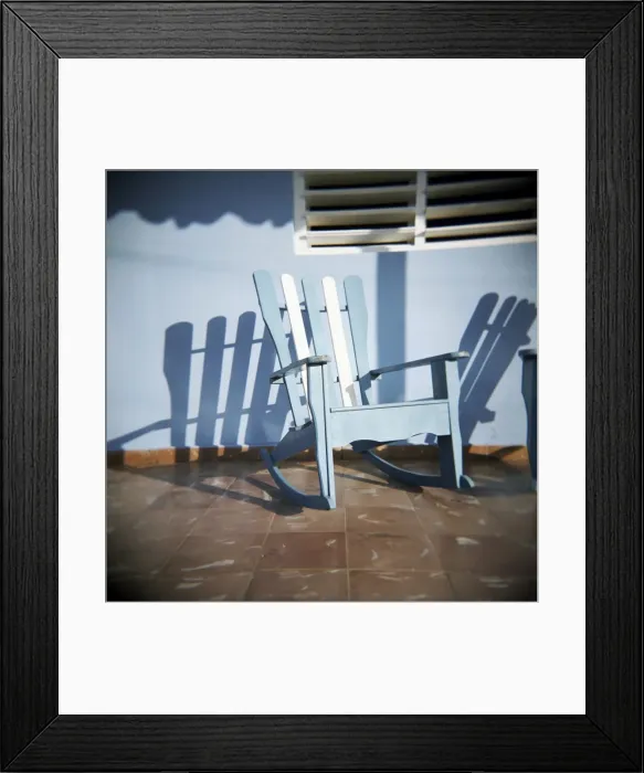 Framed Print : Blue and white chair outside house, Vinales, Cuba, West Indies, Central America Framed Print : Blue and white chair outside house, Vinales, Cuba, West Indies, Central America