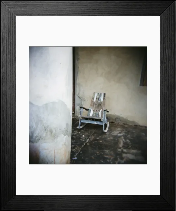 Framed Print : Old wooden chair on porch, Vinales, Cuba, West Indies, Central America