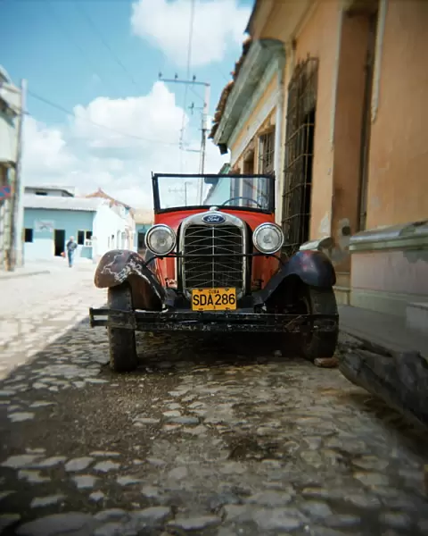 Old Ford car, Trinidad, Cuba, West Indies, Central America