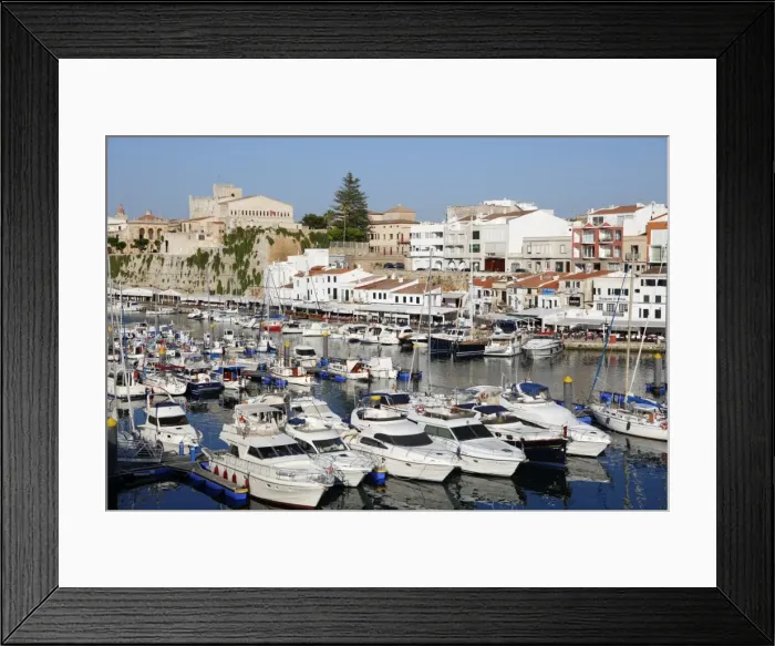 Framed Print : View over harbour and Ayuntamiento de Ciutadella, Ciutadella, Menorca, Balearic Islands Framed Print : View over harbour and Ayuntamiento de Ciutadella, Ciutadella, Menorca, Balearic Islands