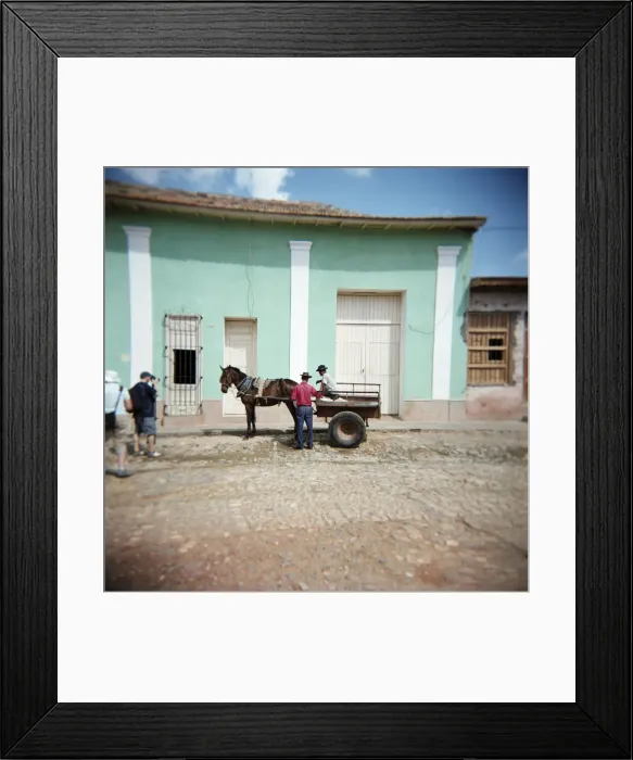 Framed Print : Two men with horse and cart, Trinidad, Cuba, West Indies, Central America Framed Print : Two men with horse and cart, Trinidad, Cuba, West Indies, Central America
