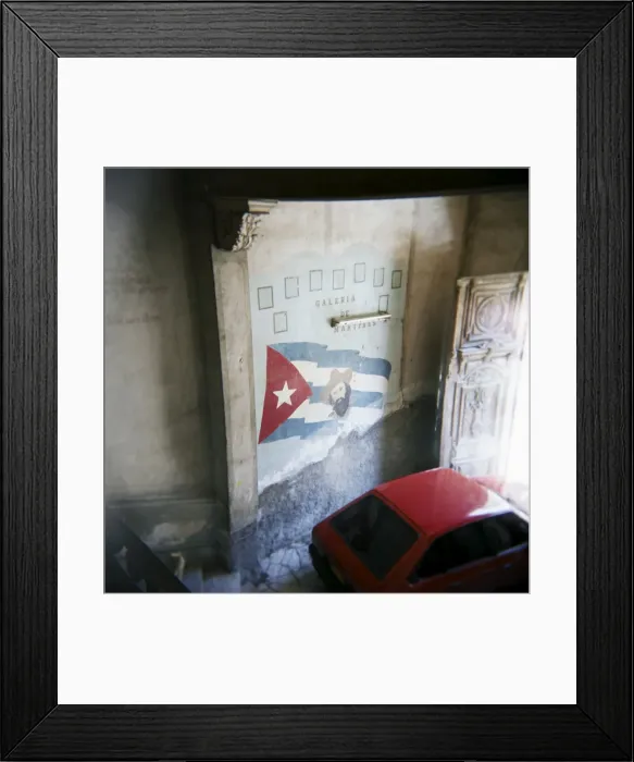 Framed Print : Mural of Camilo Cienfuegos on the wall of an apartment building, Havana Framed Print : Mural of Camilo Cienfuegos on the wall of an apartment building, Havana