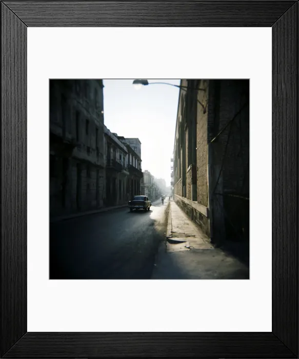 Framed Print : Street scene with old American car, Havana, Cuba, West Indies, Central America Framed Print : Street scene with old American car, Havana, Cuba, West Indies, Central America