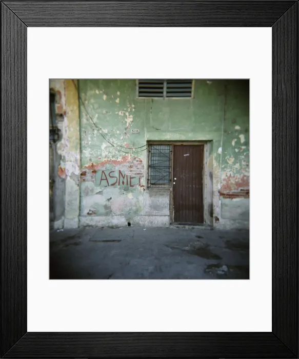 Framed Print : Wall detail with graffiti, Cienfuegos, Cuba, West Indies, Central America
