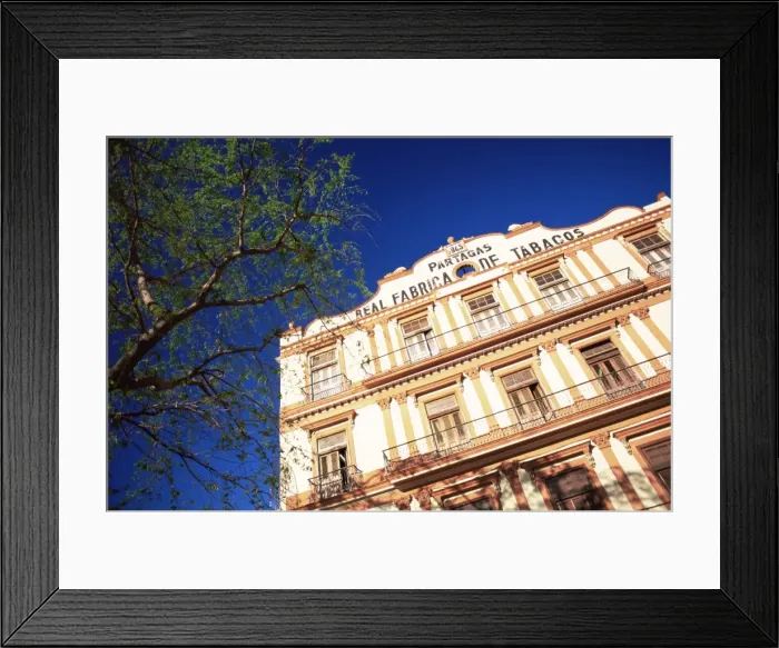 Framed Print : Exterior view of the famous Partegas cigar factory, Havana, Cuba, West Indies Framed Print : Exterior view of the famous Partegas cigar factory, Havana, Cuba, West Indies