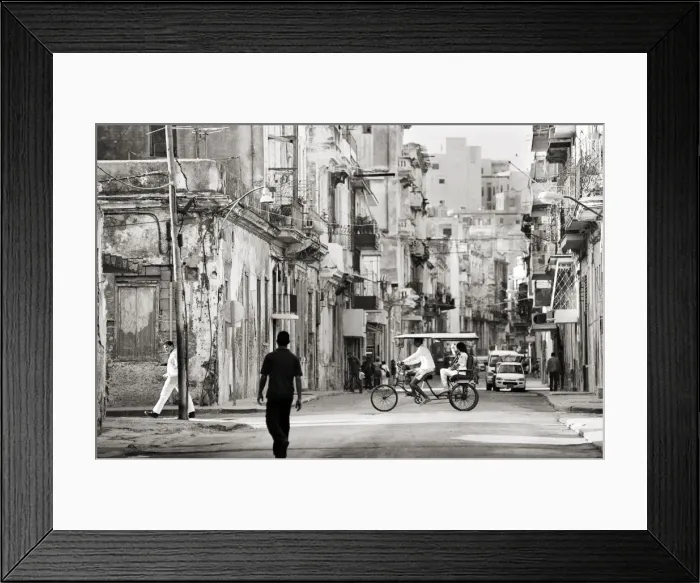 Framed Print : Image taken with a Holga medium format 120 film toy camera of view along busy street Framed Print : Image taken with a Holga medium format 120 film toy camera of view along busy street