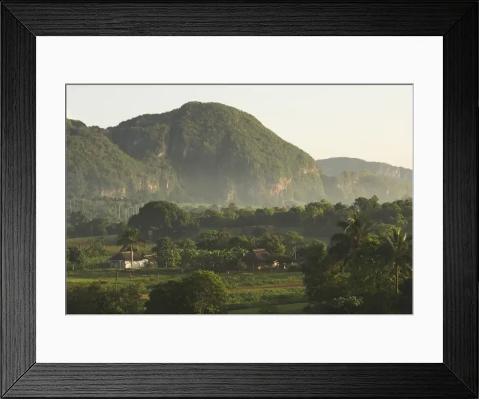 Framed Print : Fertile plain with little farm and typical haystack hills, Vinales, UNESCO World Heritage Site Framed Print : Fertile plain with little farm and typical haystack hills, Vinales, UNESCO World Heritage Site