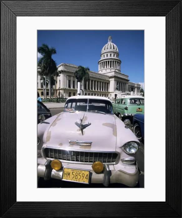 Framed Print : Parliament House and 1950s American cars, Havana, Cuba, West Indies, Central America Framed Print : Parliament House and 1950s American cars, Havana, Cuba, West Indies, Central America