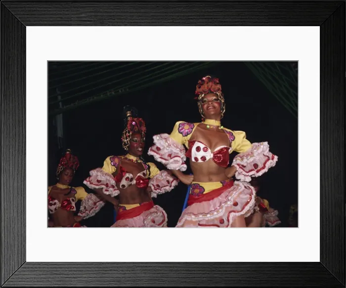 Framed Print : Portrait of women dancers in costume at the Tropicana Nightclub in Havana