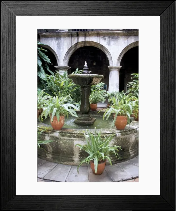 Framed Print : One of many lovely garden courtyards in Old Havana, Havana, Cuba, West Indies Framed Print : One of many lovely garden courtyards in Old Havana, Havana, Cuba, West Indies