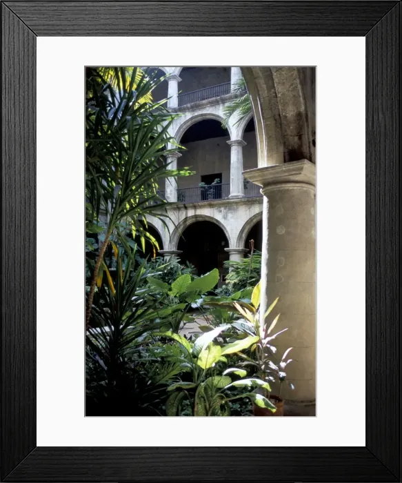 Framed Print : One of many lovely garden courtyards in Old Havana, Havana, Cuba, West Indies Framed Print : One of many lovely garden courtyards in Old Havana, Havana, Cuba, West Indies