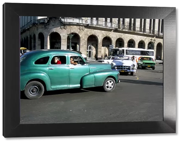 Old American cars, Havana, Cuba, West Indies, Central America