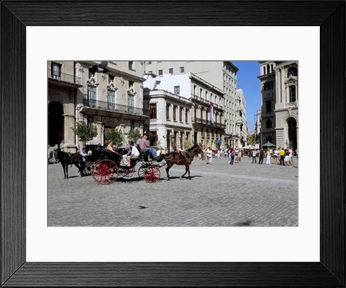Framed Print : Street scene with horse and carriage, Havana, Cuba, West Indies, Central America Framed Print : Street scene with horse and carriage, Havana, Cuba, West Indies, Central America