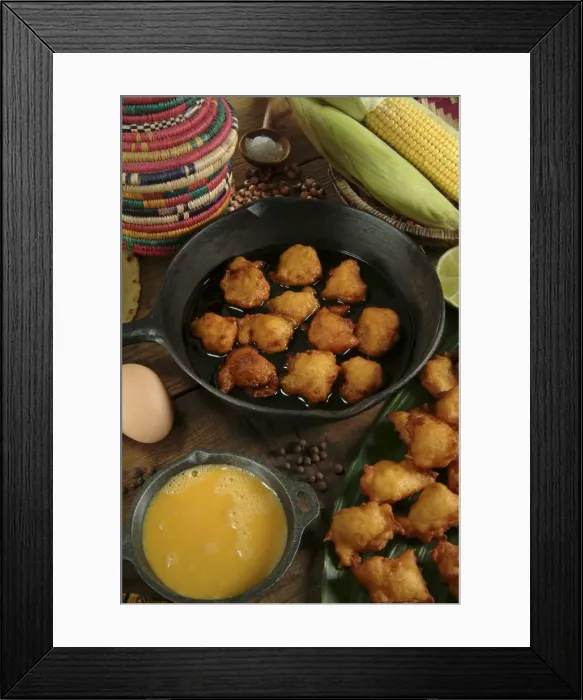 Framed Print : Corn fritters, Cuba, West Indies, Central America Framed Print : Corn fritters, Cuba, West Indies, Central America