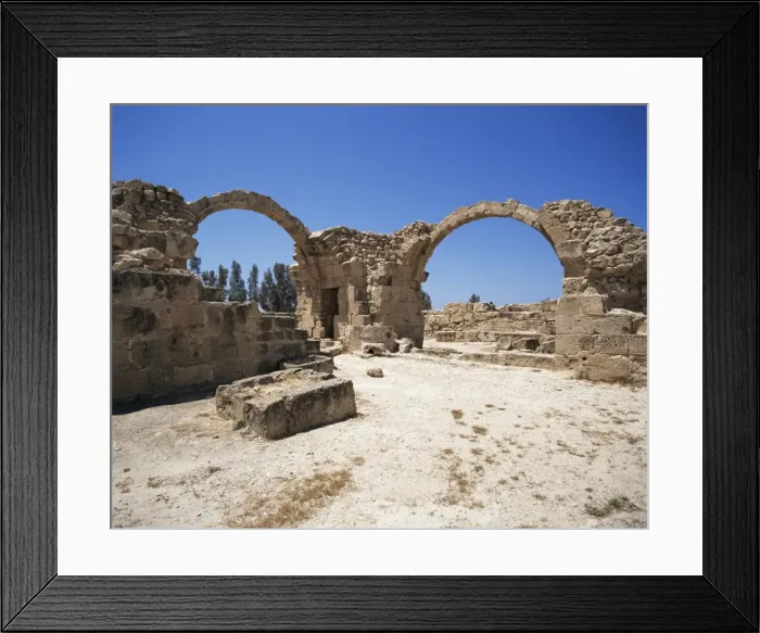 Framed Print : Castle of Saranda Kolones, Paphos, Cyprus, Europe Framed Print : Castle of Saranda Kolones, Paphos, Cyprus, Europe
