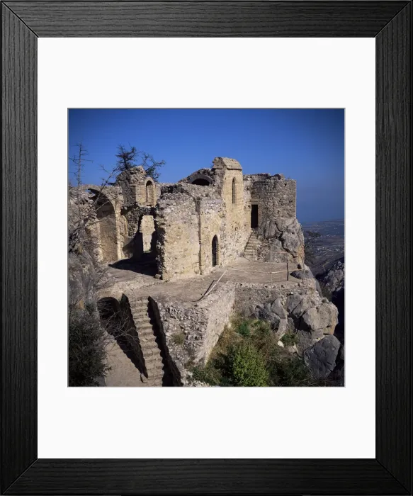 Framed Print : St. Hilarion, Byzantine monastery rebuilt as by Lusignans as a castle in the 11th century