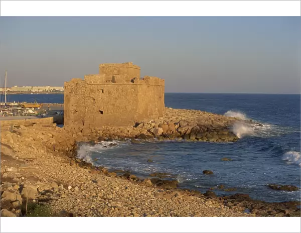 Castle guarding the harbour at Paphos, Cyprus, Mediterranean, Europe