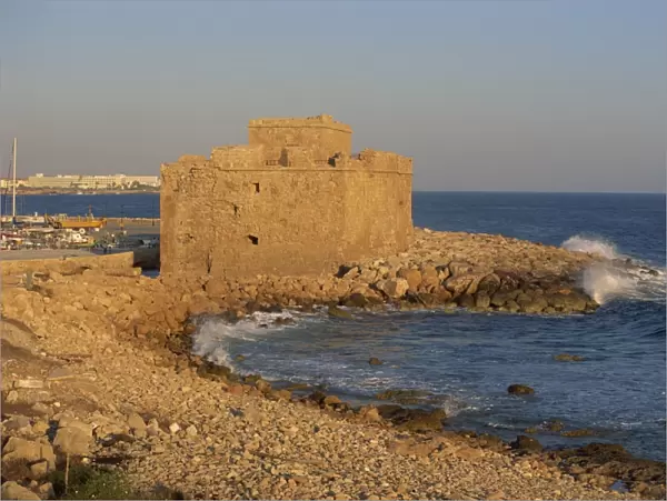 Castle guarding the harbour at Paphos, Cyprus, Mediterranean, Europe