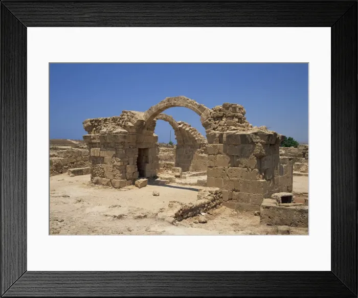 Framed Print : Ruins of the Byzantine fortress at Paphos, Cyprus, Europe Framed Print : Ruins of the Byzantine fortress at Paphos, Cyprus, Europe