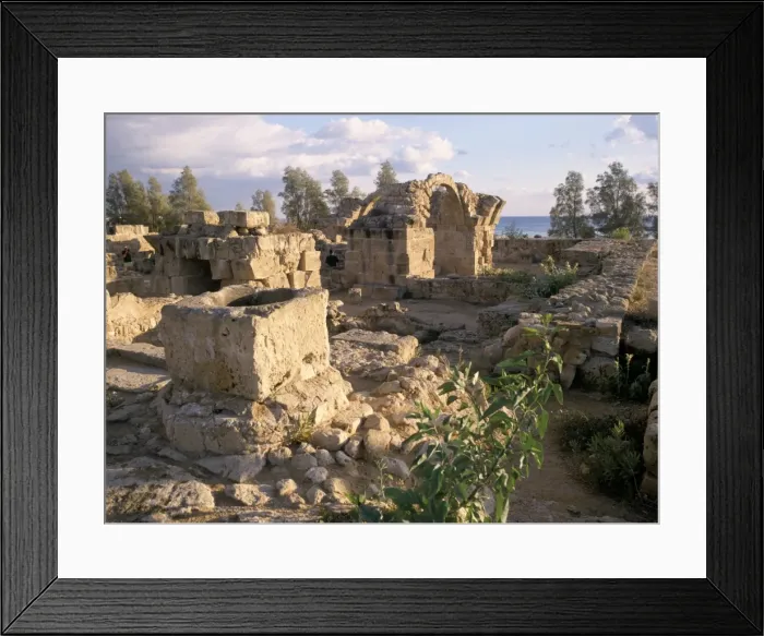 Framed Print : Byzantine castle dating from 7th century, ruined by earthquake in 1222 Framed Print : Byzantine castle dating from 7th century, ruined by earthquake in 1222