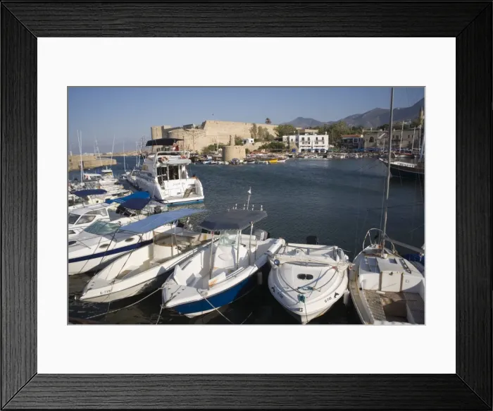 Framed Print : Fort, boats and harbour, Kyrenia, North Cyprus, Mediterranean, Europe Framed Print : Fort, boats and harbour, Kyrenia, North Cyprus, Mediterranean, Europe
