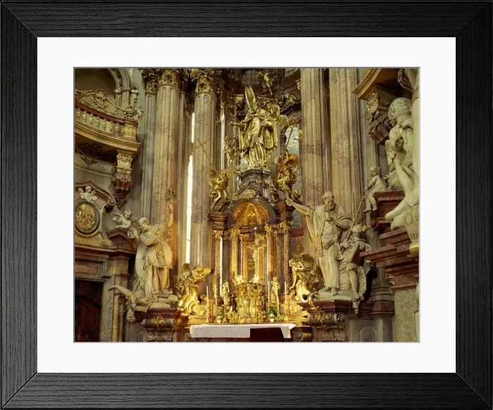 Framed Print : Interior and altar of St. Nicholas church in Prague, Czech Republic, Europe Framed Print : Interior and altar of St. Nicholas church in Prague, Czech Republic, Europe