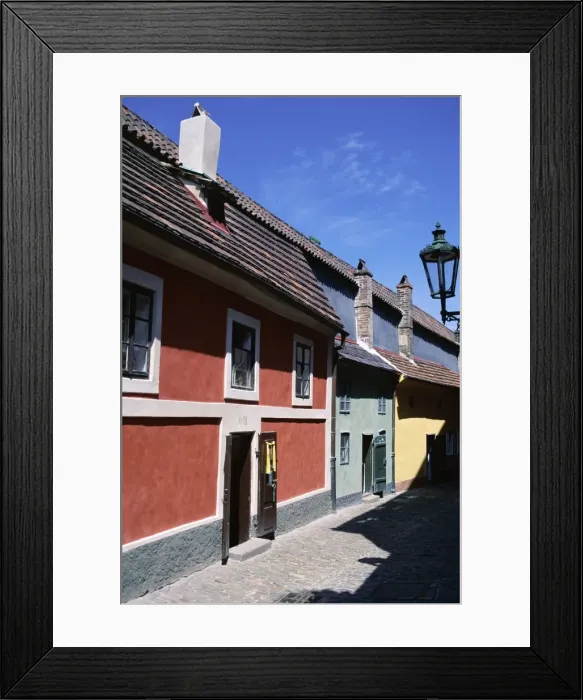Framed Print : Houses on Golden Lane, Prague, Czech Republic, Europe Framed Print : Houses on Golden Lane, Prague, Czech Republic, Europe