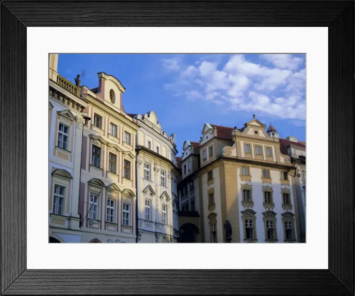 Framed Print : Building facades in the Old Town Square, Prague, UNESCO World Heritage Site Framed Print : Building facades in the Old Town Square, Prague, UNESCO World Heritage Site