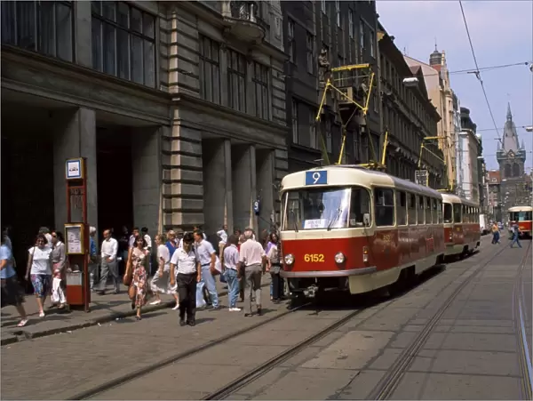 Trams, Prague, Czech Republic, Europe