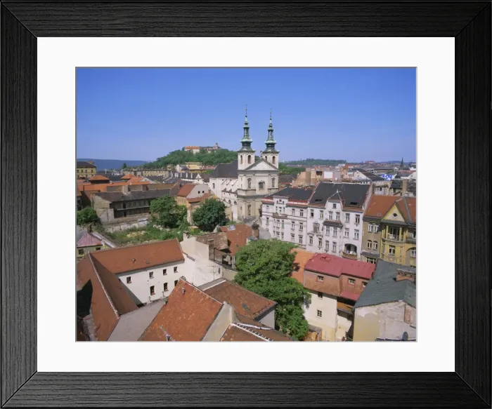 Framed Print : Rooftops and St. Michaels church, Brno, Czech Republic, Europe Framed Print : Rooftops and St. Michaels church, Brno, Czech Republic, Europe