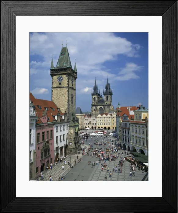 Framed Print : Stare Mesto Square, the Gothic Tyn Church and Town Hall in the city of Prague Framed Print : Stare Mesto Square, the Gothic Tyn Church and Town Hall in the city of Prague