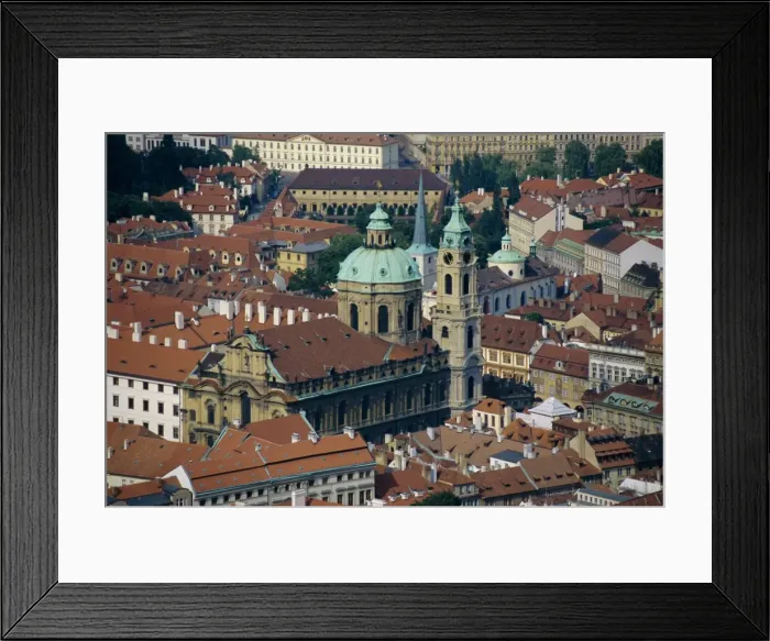 Framed Print : Elevated view of St. Nicholas church, Prague, Czech Republic, Europe Framed Print : Elevated view of St. Nicholas church, Prague, Czech Republic, Europe