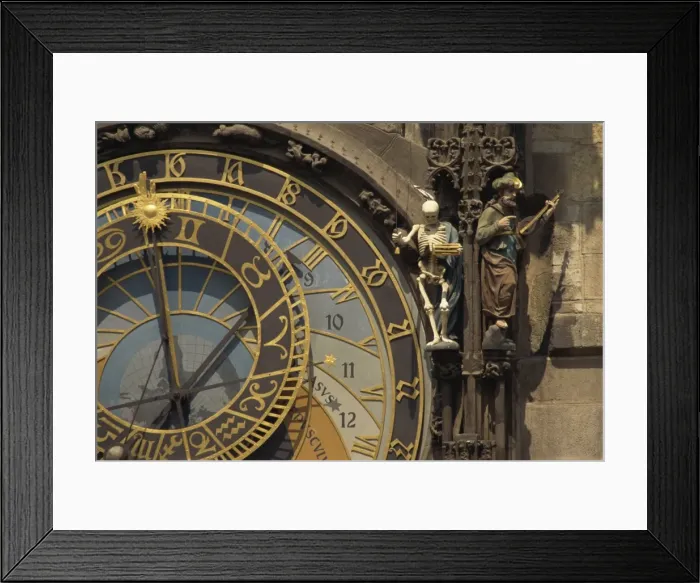 Framed Print : The Gothic Horloge on the Old Town Hall on the Stare Mesto Square in Prague Framed Print : The Gothic Horloge on the Old Town Hall on the Stare Mesto Square in Prague