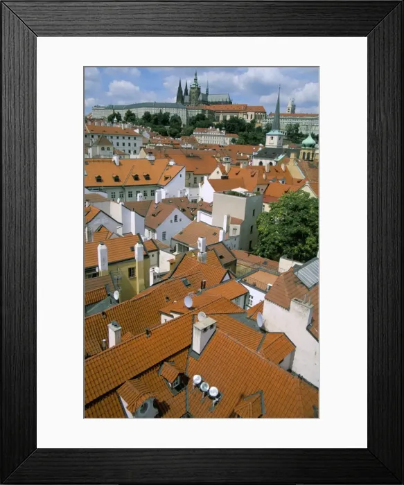 Framed Print : View of the Little Quarter from the Little Quarter Bridge Towers, Prague Framed Print : View of the Little Quarter from the Little Quarter Bridge Towers, Prague