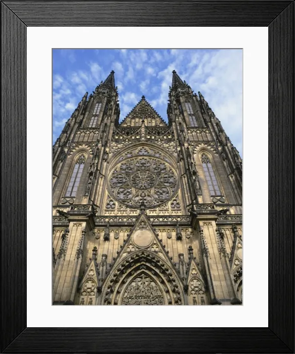 Framed Print : The facade of St. Vitus Cathedral, Prague, Czech Republic, Europe Framed Print : The facade of St. Vitus Cathedral, Prague, Czech Republic, Europe