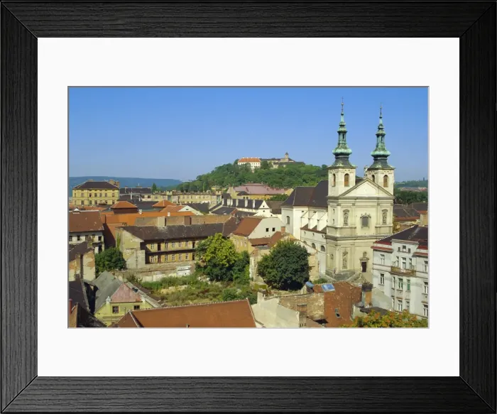 Framed Print : Rooftops and St. Michaels church, Brno, Czech Republic, Europe Framed Print : Rooftops and St. Michaels church, Brno, Czech Republic, Europe