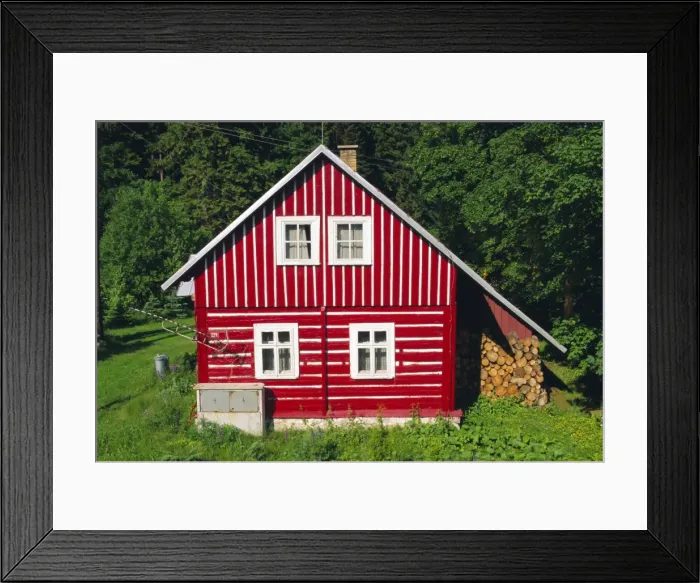 Framed Print : Wooden house in Harrachov, East Bohemia, Czech Republic, Europe Framed Print : Wooden house in Harrachov, East Bohemia, Czech Republic, Europe