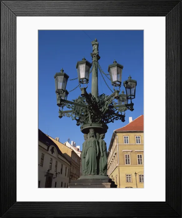 Framed Print : Elaborate lamp post, Hradcany, Prague, Czech Republic, Europe Framed Print : Elaborate lamp post, Hradcany, Prague, Czech Republic, Europe